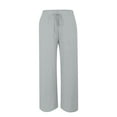 thumbnail image 4 of TRUBKH Linen Pants Women Wide Leg Linen Pants for Women Cargo Pants Women Work Pants Yoga Pants Women Slacks for Women Boho Pants Gray 2XL, 4 of 9