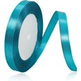 thumbnail image 1 of LAICAIW Solid Color Turquoise Blue Satin Ribbon, 3/8 Inches x 25 Yards Fabric Satin Ribbon for Gift Wrapping, Crafts, Hair Bows Making, Wreath, Wedding Party Decoration and Other Sewing Projects, 1 of 7