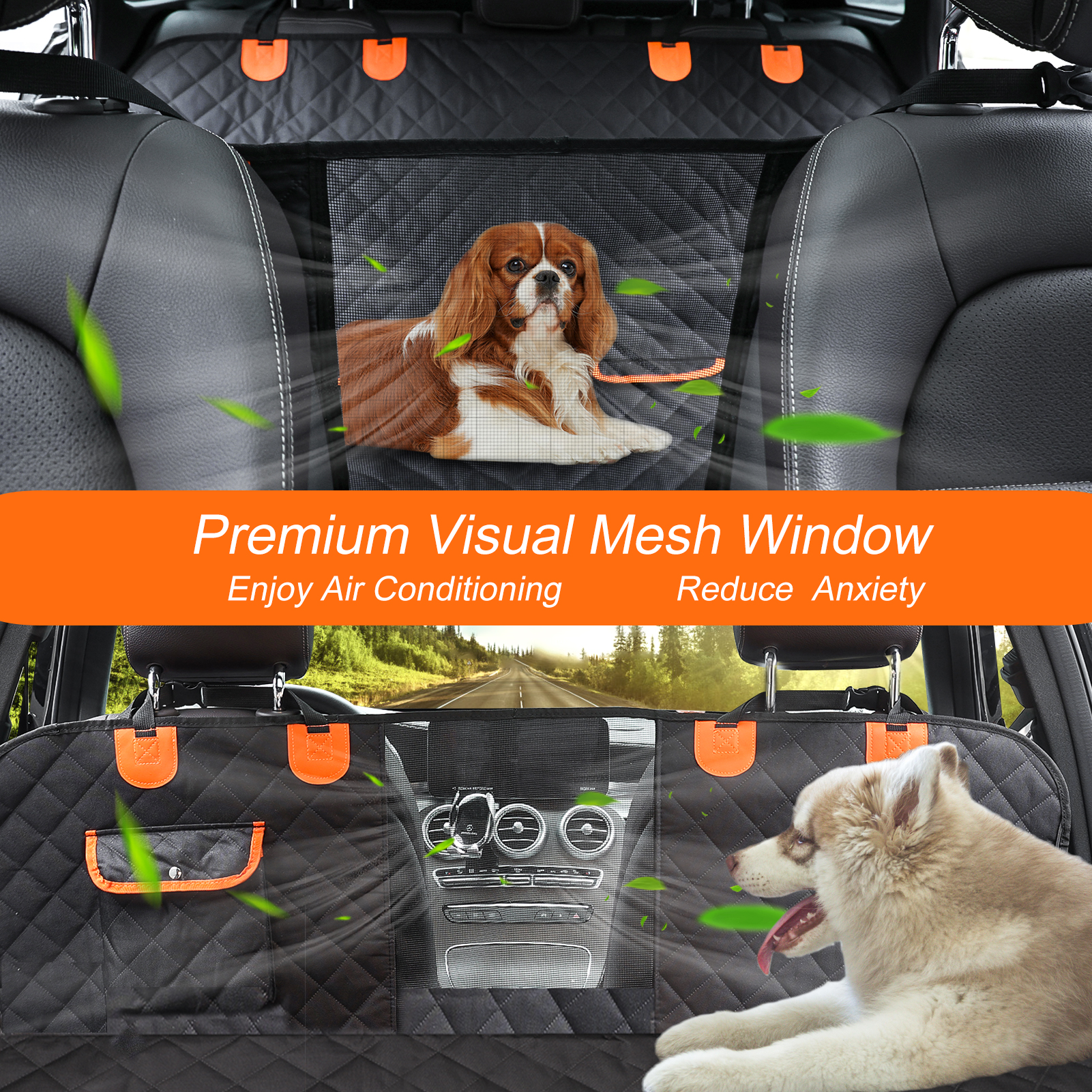 Easysunny Dog Hammock Car Seat Cover, 54"W x 58"L photo 2