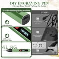 thumbnail image 5 of Wiher Engraving Pen with 30 Bits, Mini Electric DIY Engraver Cordless Rotary Tools Portable Engraving Pen for Metal, Wood, Glass and Plastic, Jewelry (Green), 5 of 6