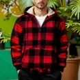 thumbnail image 3 of Turilly Men's Fashion Fleece Jackets Men's Plaid Printed Warm Jacket Outerwear for Fall Winter, 3 of 5