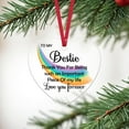 thumbnail image 2 of Bestie Gifts for Women Friendship Acrylic Christmas Ornament for Woman Friends Female Heart Plaque Acrylic Hanging Ornaments Keepsake for Her Bff Soul Sister Coworker Thanksgiving Christmas Tree Deco, 2 of 5