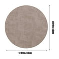 thumbnail image 3 of pvdgvd 1pc Fabric Leather Round Table Mats, Double Sided Anti-slip Heat Insulation, Water Oil Resistant Easy to Clean, for Hotel Household Western Food 33x33×0.2cm, 3 of 6