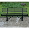 thumbnail image 2 of 6 ft. Outdoor Steel Bench with Backrest BLACK, 2 of 8