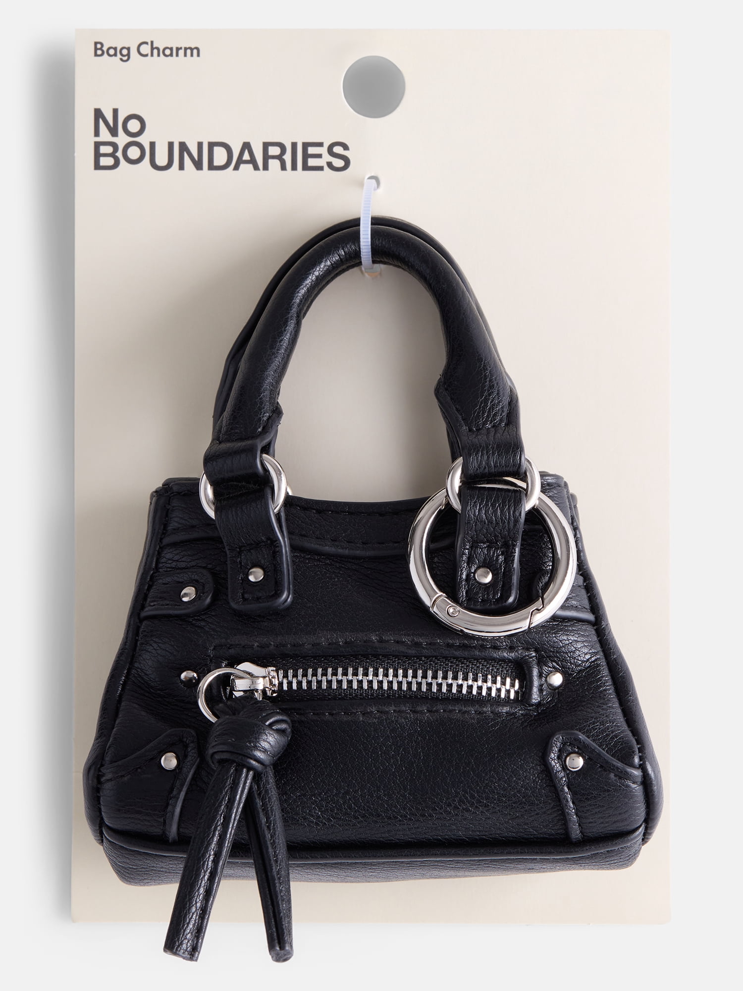 No Boundaries Women's Mini Bag Charm, Black