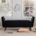 thumbnail image 3 of Jennifer Taylor Home Banc de Rangement d'Entrée Mid-Century Modern Noir, 3 of 10