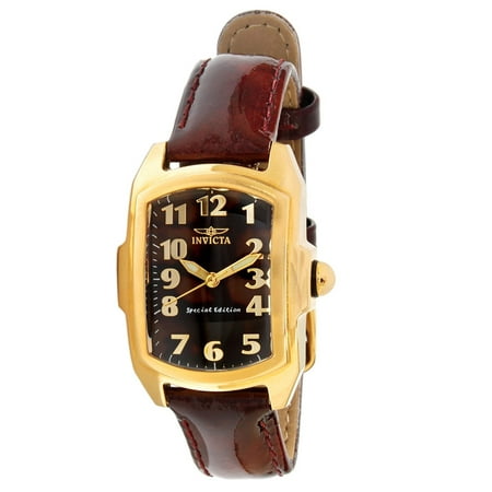 12632 Women's Baby Lupah Brown Dial Gold Plated Steel Interchangeable Leather Strap
