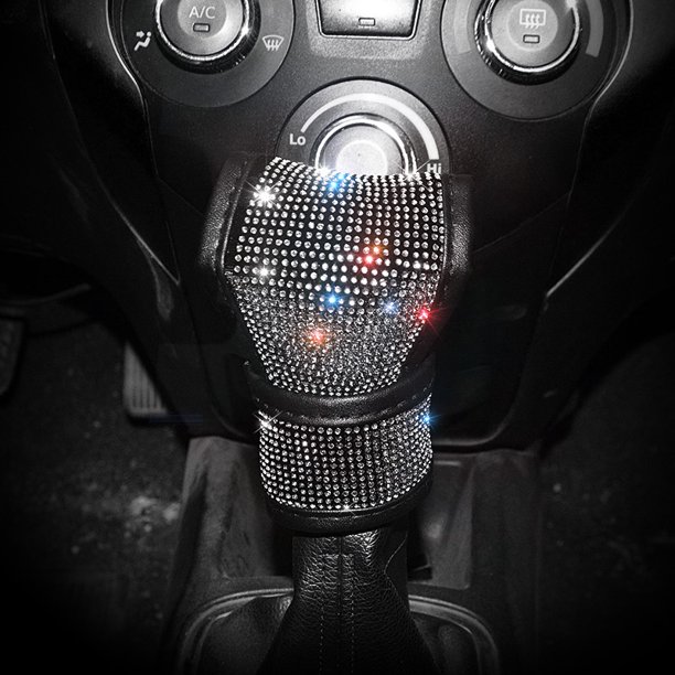Cubierta Del Volante Con Diamante Cristal Brillante Coche Suv Protector Ajuste De 14.5-15 Pulgadas Vehículo