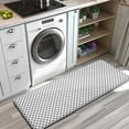 thumbnail image 3 of Gray White Checkered Pattern Kitchen Rug Mat,Kitchen Runner Rugs Non Skid Washable,Decorative Kitchen Floor Mats for Kitchen,Sink,Laundry,17"x47.2", 3 of 7