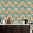 thumbnail image 2 of Peel and Stick Wallpaper Whimsical Floral Playful Foxes Soft Pastels Wall Mural 17.7in x 9.8ft Self Adhesive Removable Wall Paper Renter Friendly Wallpaper for Nursery Bedroom Cabinets, 2 of 8