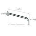 thumbnail image 5 of Design House Steel 90 Degree 14.5" Shower Arm and Flange, 5 of 9