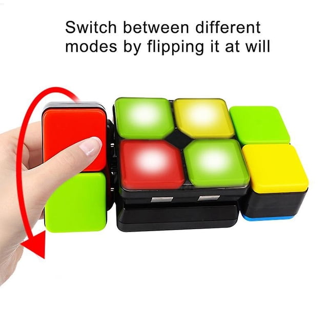 Juguete de rompecabezas Magic Cubes con luz LED, modo de juego Flip Slide 4
