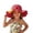 Red, variant on ZHOGXU Kids Sun Hat With Wide Brim Flower Applique Beach For Girls Daily Casual Wear