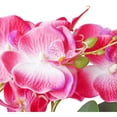 thumbnail image 3 of Artificial Pink Phalaenopsis Orchid Flower Arrangement in Sallow white Vase. Made with Lifelike silk and real looking Plastic Stems. Makes a great Decoration for Home, Office, or Wedding. (2 Pack), 3 of 4