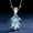 Type3, variant on Best-Selling Fashion Four-Leaf Clover Blue Pendant Necklace - Ocean Blue Diamond Shape, Vintage European and American Style, Elegant Clavicle Chain for Women
