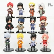 Naruto Kakashi Sakura Sasuke Model Doll 12 PCS Action Figures Kids Toy Gift