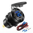thumbnail image 1 of Enchufe USB para coche, 12 V, redondo, toma USB C, cargador de 3 puertos a prueba de agua, 1 of 7