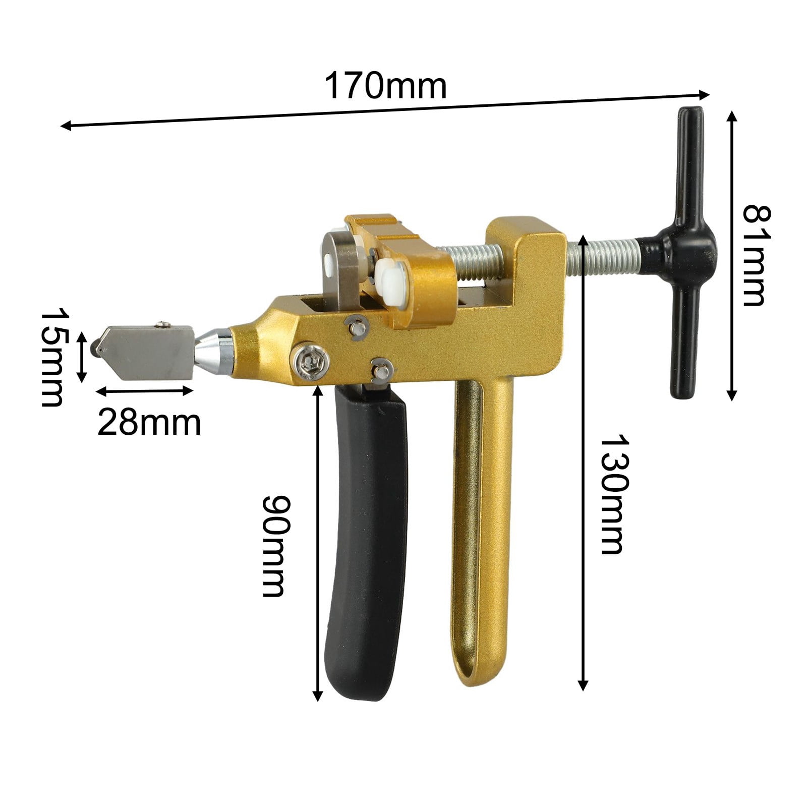 RANMEI Glass Cutter Set With Cutter Wheel, Tile Hole Opener, Diamond Demarcation Tool