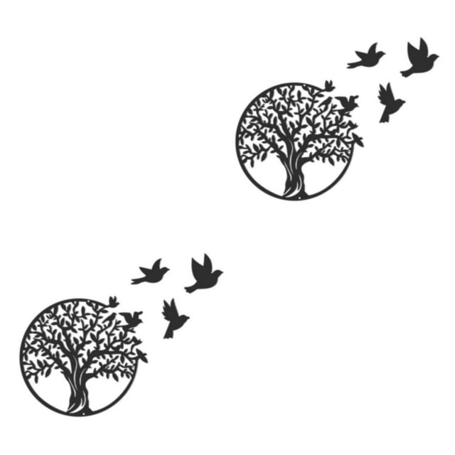 Decoración de pared Árbol de la Vida Advancent negro 30 centimetros 2Conjunto