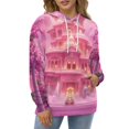 thumbnail image 4 of Pink Palace in Fantasy Forest 3d Sweatshirts Hoodie Fashion Casual Personality Men's Women Street Hoodie Pullovers Long Sleeve Comfortable Top, 4 of 6