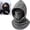 Gray, variant on 3 in 1 Winter Hat, One-Piece Flannel Warm Mask Hat for Cycling, Fleece Double‑Layer Integrated Hat, Soft Adjustable Hood Design for Outdoor Activities