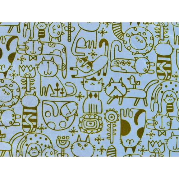 Neko No Yume-Cat Fabric-Nakama-Pearl Fabric-Cotton and Steel