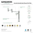 thumbnail image 7 of Kingston Brass KS3701RKZ Wendell Deck Mount Pot Filler Faucet with Knurled Handle, Polished Chrome, 7 of 7