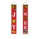 thumbnail image 2 of Cortina de puerta de pareado navideño - Cubierta de puerta de poliéster en pack de 2 con agujeros colgantes, decoración navideña roja y verde de 30x180 cm para festividades y fiestas de primavera, 2 of 6