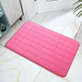 thumbnail image 3 of PYPESEEWY Warehouse - Alfombra de baño de espuma viscoelástica, ultrasuave y antideslizante, color rosa y verde, decoración de habitación, alfombrillas de baño de lujo para el suelo del baño,, 3 of 5