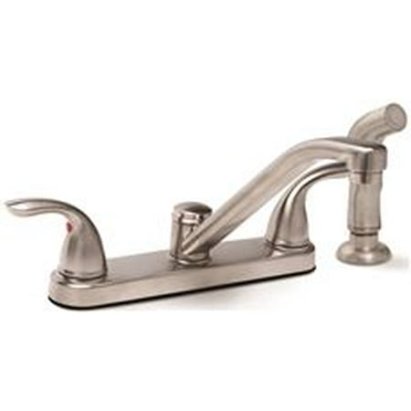 Brushed Nickel Kitchen Faucet With Sprayer caliber two handle kitchen faucet with spray brushed nickel walmart com