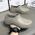 thumbnail image 3 of New Non-slip Resistant Work Shoes for Cook Unisex Kitchen Chef Shoes Slip on Waterproof Oil-Proof Kitchen Chef Clogs Solid Color black 36, 3 of 6