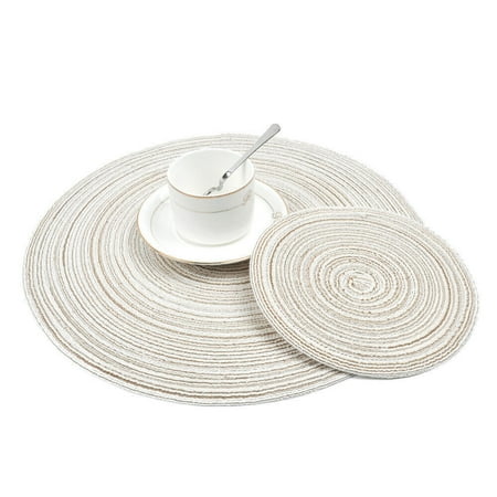 

Set of 4 Kitchen Dining Table Placemats Washable Heat Resistant Fall Woven Xmas