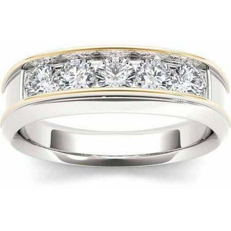 Imperial 1 Carat T.W. Diamond Yellow Two-Tone Men's 14kt White Gold Ring