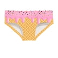 thumbnail image 2 of Girls Ice Print Swimwear for Kids with Easy Fit Triangle Swimsuit for Girls Spring Summer Indoors Outdoors Classic Beachwear, 6-7 Years, Light Pink, 2 of 3