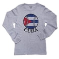 thumbnail image 1 of Cuba Baseball Classic - World Vintage with Flag Boy's Long Sleeve Grey T-Shirt, 1 of 2