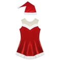 thumbnail image 3 of iiniim Christmas Dress Up for Girls Mrs Santa Claus Clothes Xmas Holiday Party Dress with Santa Hat Red 12, 3 of 7