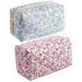thumbnail image 1 of Bolsa de maquillaje HHQQWZ bolsa de cosméticos de viaje para mujeres niñas azul, 1 of 7