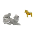 thumbnail image 1 of Adorno artístico de gato y escultura, figura de animal para dormitorio, sala de estar, oficina, estantería, entrada, armario, decoración del hogar, re, 1 of 8