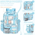 thumbnail image 6 of KOITHOT Clear Backpack Heavy Duty, Waterproof PVC Transparent Backpacks for Adults, Blue Book Bag for School Travel, 6 of 7