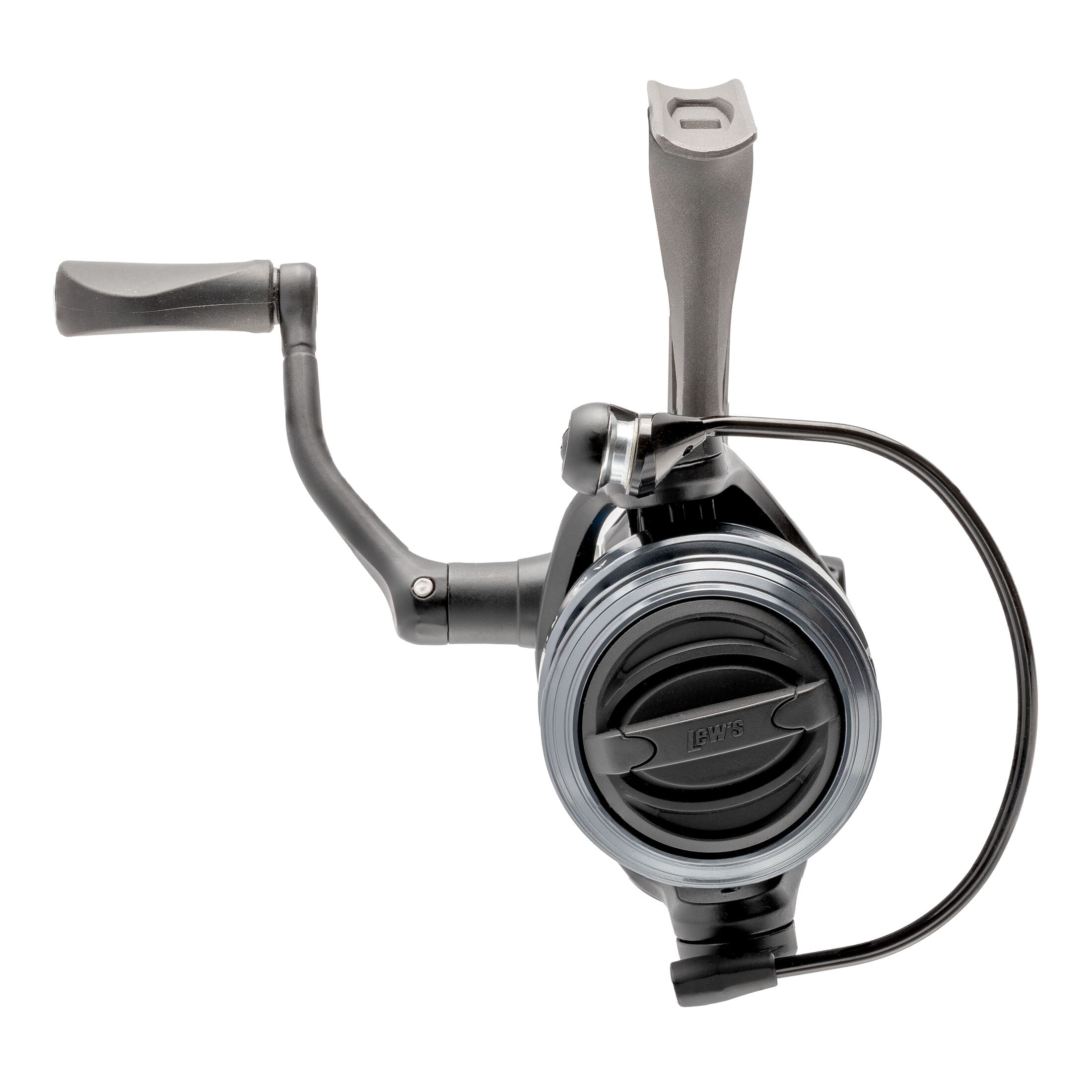 Lew’s American Hero Spinning Fishing Reel, Size 200 Reel, 4+1 Bearings, 6.2:1 Gear Ratio, Graphite Frame, Speed Gears, Speed Lube, Multi-Disc Drag, Gray/Black/Blue