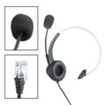thumbnail image 2 of 4-Pin RJ11 Monaural Corded Call Center Telephone Headset Headphone BK, 2 of 10