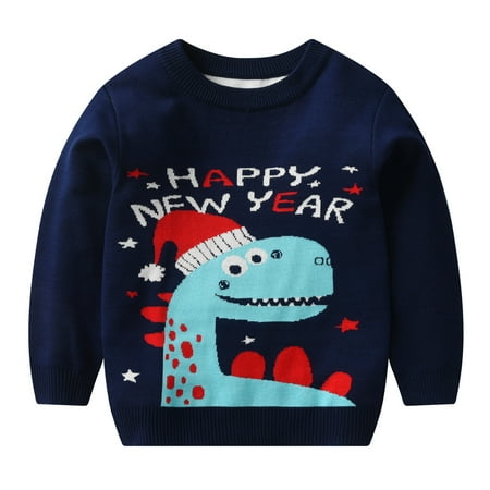 

Toddler Boys Girls Winter Long Sleeve Cartoon Dinosaur Warm Sweater For Children Clothes Toddler Skeleton Shirt 4t Girl Clothes Girls Halloween Sweatshirt