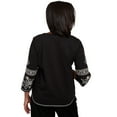 thumbnail image 2 of Alfred Dunner Womens Beaded Neck Embroidered Sleeve Top, 2 of 4