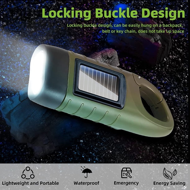 KEL Radio AM/FM à Manivelle Solaire Avec Lampe De Poche LED Chargeur De