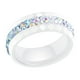 thumbnail image 1 of Jumpingount Anillo De Cerámica De Lujo Para Boda Y Compromiso Joyería De Mujer De Moda Anillos Para Boda Anillos De Mujer Ropa, zapatos y accesorios Miscelánea AB blanco Talla 6, 1 of 6