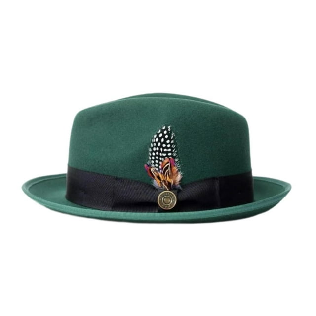 Sombrero Fedora Perfecl Ala Ancha Jazz Accesorios Disfraces Fiesta Boda Viaje Verde