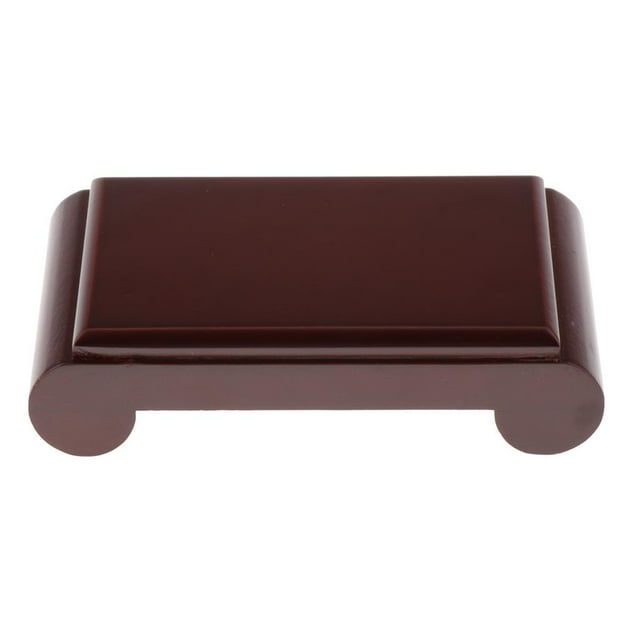 segolike Square Wooden Base Display for Casting Kits - Solid Wood Plaque 12x7x4cm