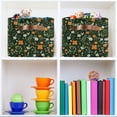 thumbnail image 6 of Yayeee Canvas Storage Basket with Handles for Shelves Fabric Bins Closet Organizer, Orange Flowers, 6 of 8