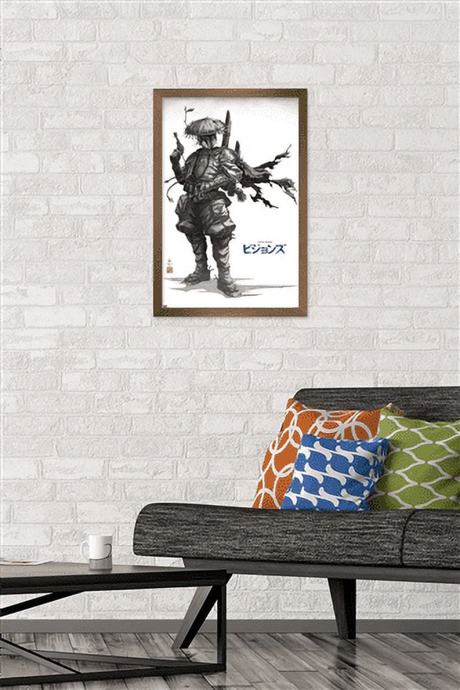 Star Wars: Visions - Boba Wall Poster, 14.725" x 22.375", Framed