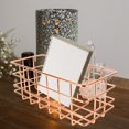thumbnail image 4 of Rose Gold Iron Storage Basket for Home Use Modern Style Simple Practical Versatile 6.5x4.5x7 Inches, 4 of 6